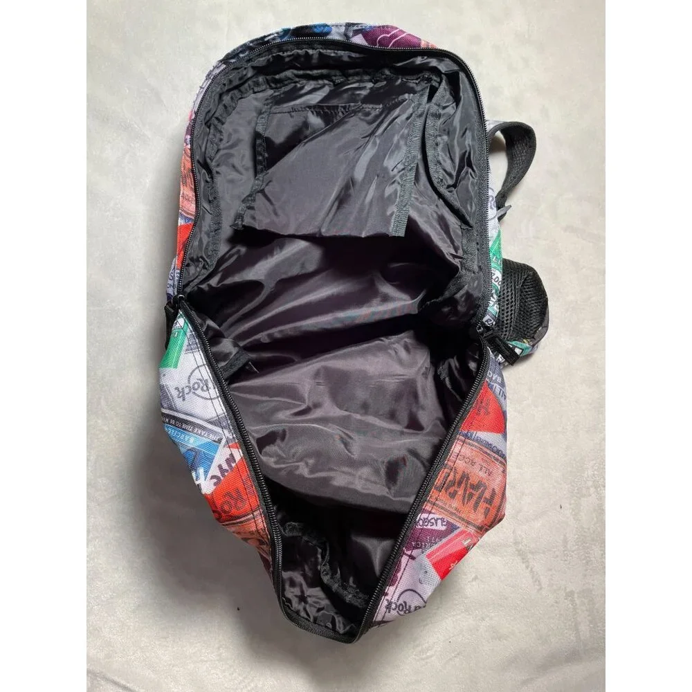 Hard Rock Cafe Backpack With Concert Ticket Print - Picture 3 of 7